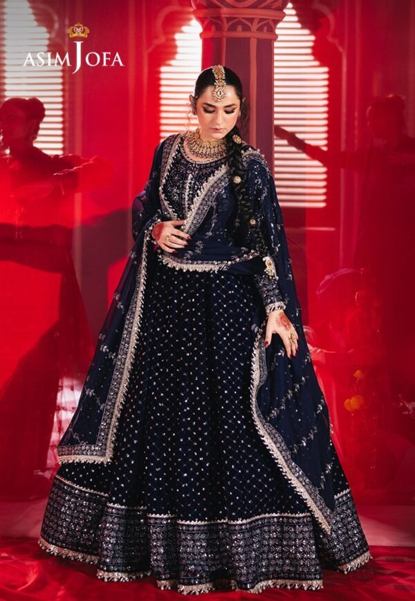 Asim Jofa Unstitched 2 Piece Luxury Velvet Embroidered Formal Dress Edition – AJMV-03 - Image 5