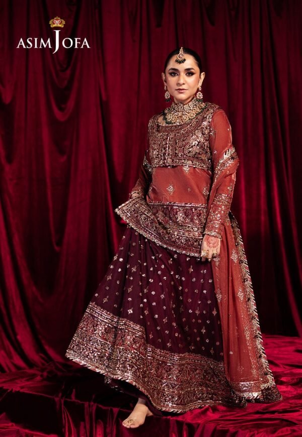 Asim Jofa Unstitched 3 Piece Luxury Velvet Embroidered Formal Dress Edition – AJMV-04 - Image 4