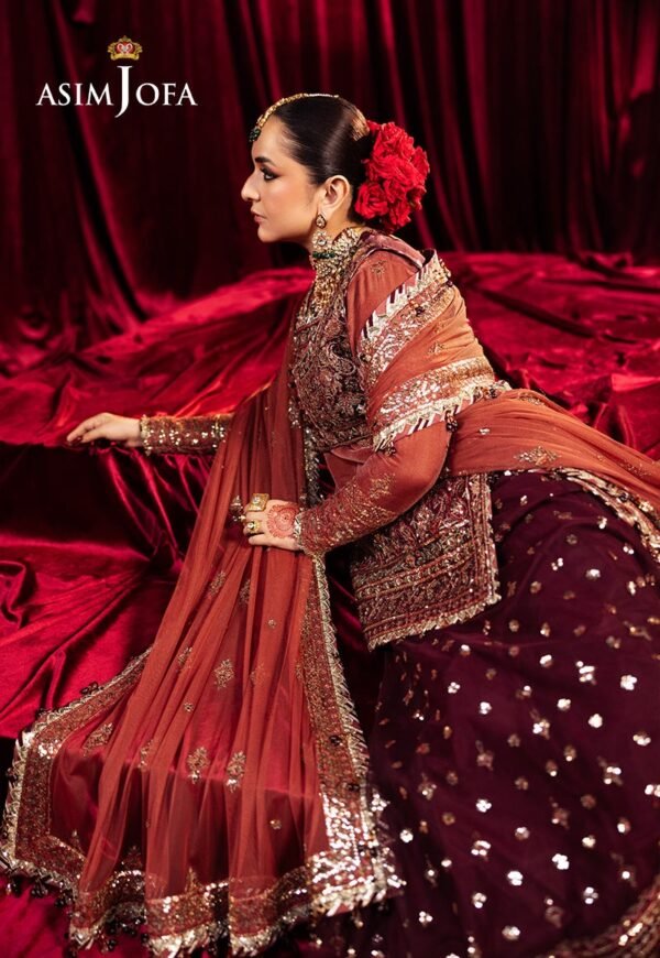 Asim Jofa Unstitched 3 Piece Luxury Velvet Embroidered Formal Dress Edition – AJMV-04 - Image 3