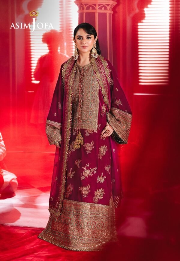 Asim Jofa Unstitched 2 Piece Luxury Velvet Embroidered Formal Dress Edition – AJMV-06