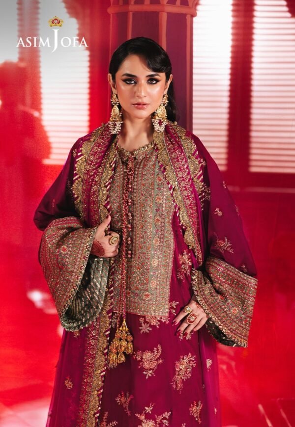 Asim Jofa Unstitched 2 Piece Luxury Velvet Embroidered Formal Dress Edition – AJMV-06 - Image 5