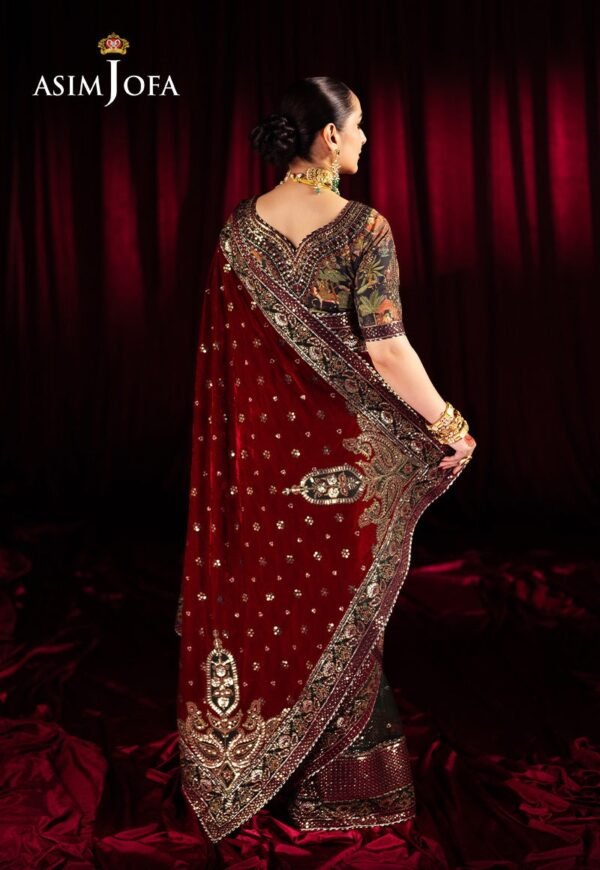 Asim Jofa Unstitched 2 Piece Luxury Velvet Embroidered Formal Dress Edition – AJMV-08 - Image 2