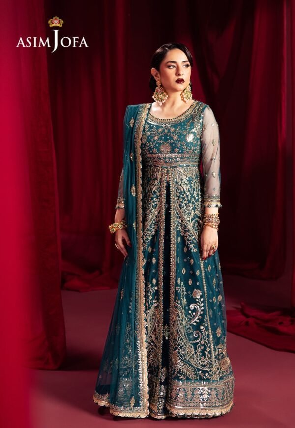 Asim Jofa Unstitched 3 Piece Luxury Velvet Embroidered Formal Dress Edition – AJMV-09