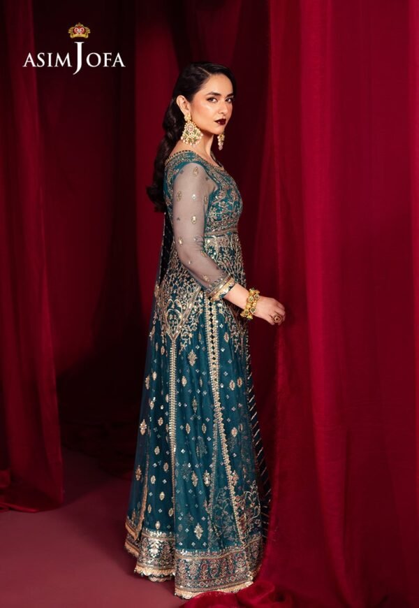Asim Jofa Unstitched 3 Piece Luxury Velvet Embroidered Formal Dress Edition – AJMV-09 - Image 2