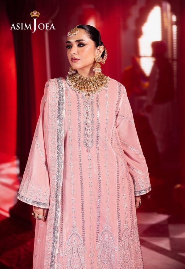 Asim Jofa Unstitched 3 Piece Luxury Velvet Embroidered Formal Dress Edition – AJMV-12