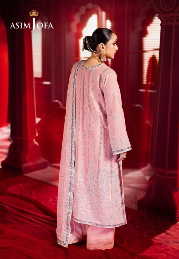 Asim Jofa Unstitched 3 Piece Luxury Velvet Embroidered Formal Dress Edition – AJMV-12 - Image 2
