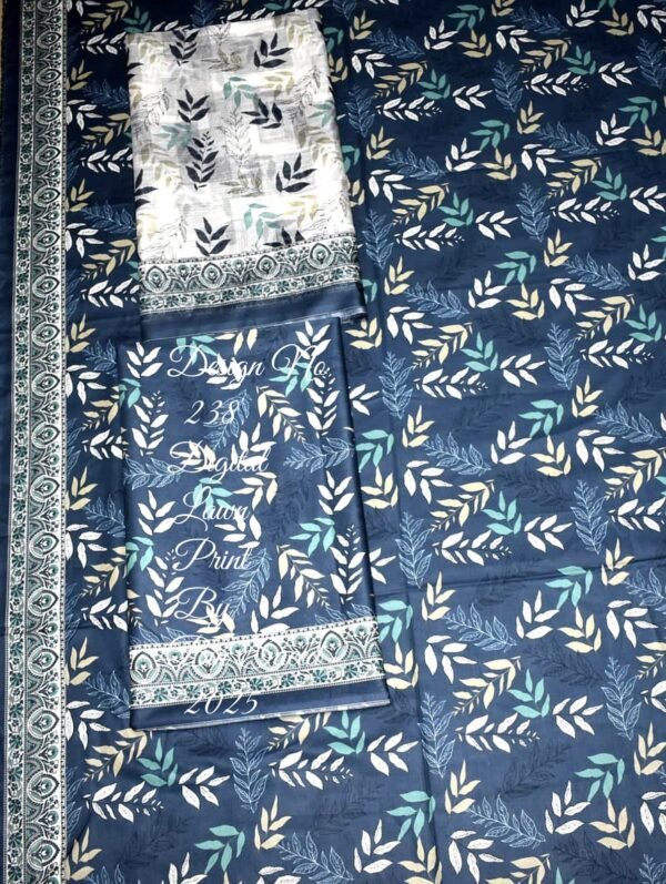 Bin Saeed Unstitched Digital Printed Summer Lawn Collection 2025 - D43 - Image 2