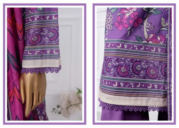 Sadabahar Stitched 3 Piece Printed Lawn Summer Collection 2025- D10 - Image 3