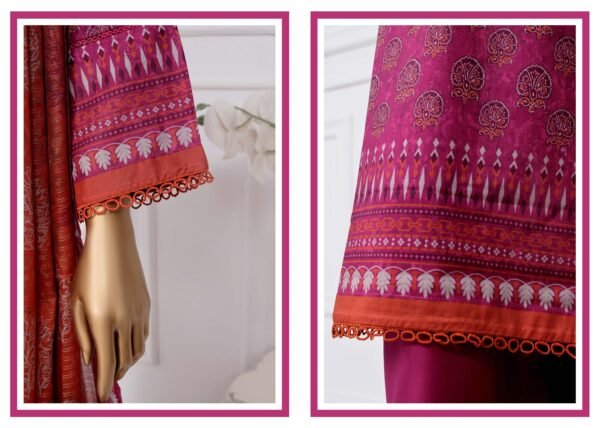 Sadabahar Stitched 3 Piece Printed Lawn Summer Collection 2025- D7 - Image 3
