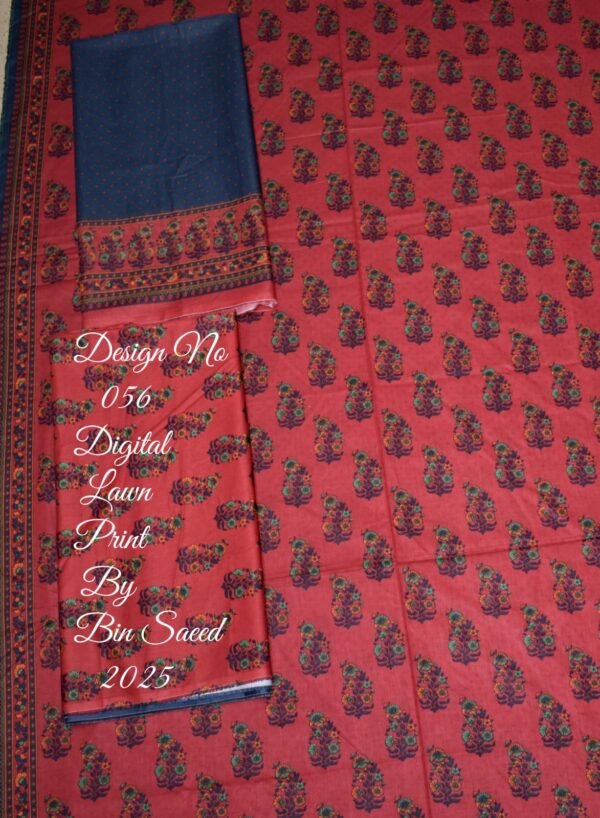 Bin Saeed Unstitched Digital Printed Summer Lawn Collection 2025 - D11 - Image 2