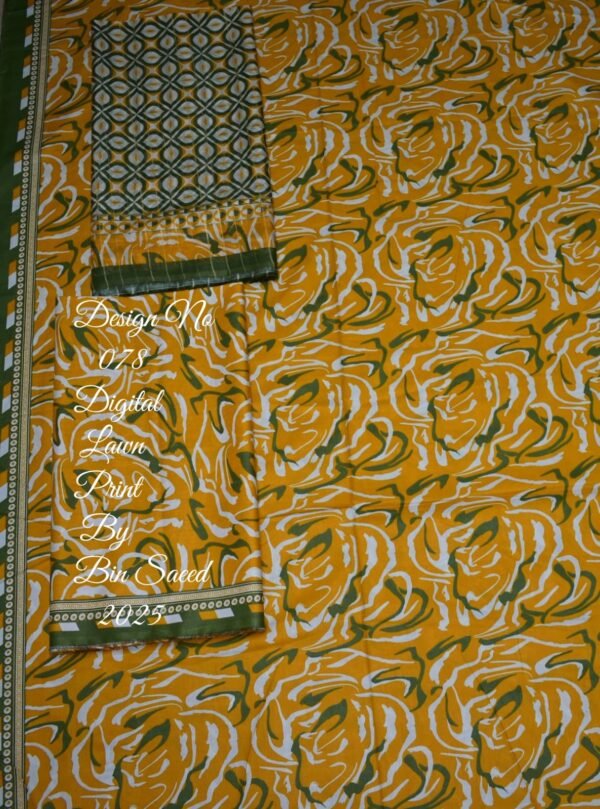 Bin Saeed Unstitched Digital Printed Summer Lawn Collection 2025 - D21 - Image 2