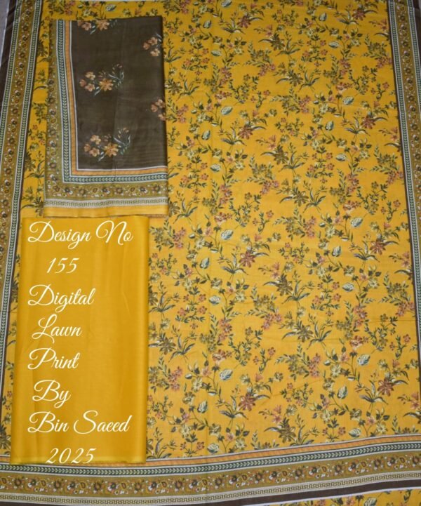 Bin Saeed Unstitched Digital Printed Summer Lawn Collection 2025 - D6 - Image 2