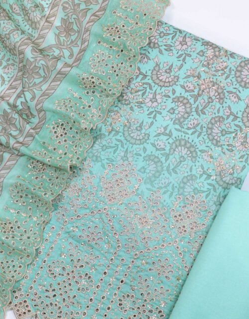 Bin Saeed Embroidered Chikankari Lawn Unstitched 3 Piece Summer Collection - D3