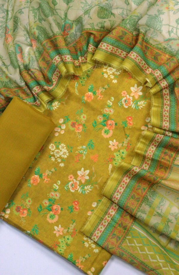 Bin Saeed Unstitched Digital Printed Summer Lawn Collection 2025 - D5
