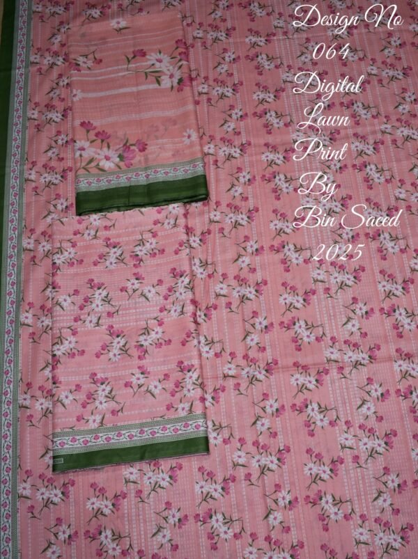Bin Saeed Unstitched Digital Printed Summer Lawn Collection 2025 - D26 - Image 2