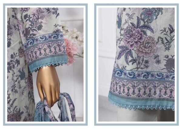 Sadabahar Stitched 3 Piece Printed Lawn Summer Collection 2025- D14 - Image 3