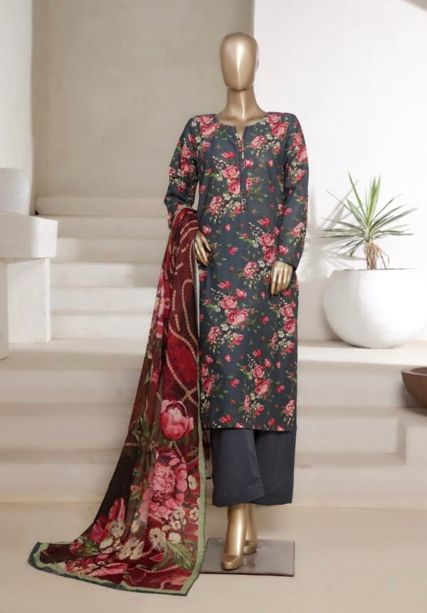 Sadabahar Printed Cotton Lawn Stitched 3 Piece Suit Summer Collection - D1