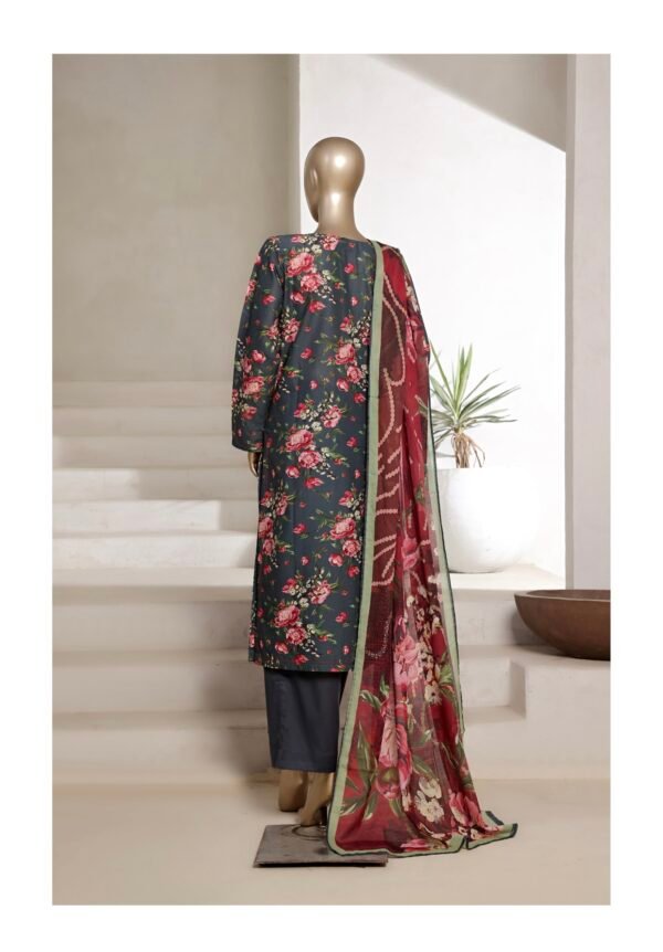 Sadabahar Printed Cotton Lawn Stitched 3 Piece Suit Summer Collection - D1 - Image 2