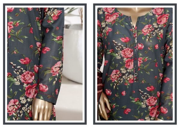 Sadabahar Printed Cotton Lawn Stitched 3 Piece Suit Summer Collection - D1 - Image 4