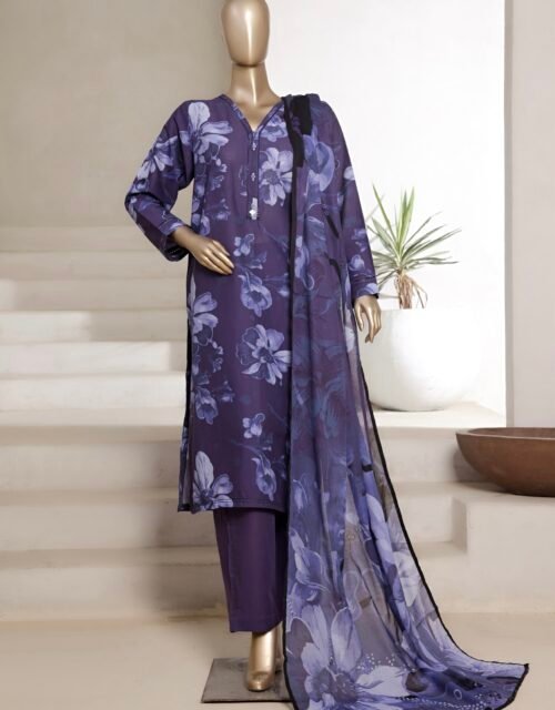 Sadabahar Printed Cotton Lawn Stitched 3 Piece Suit Summer Collection - D2
