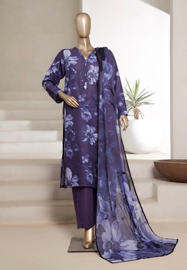Sadabahar Printed Cotton Lawn Stitched 3 Piece Suit Summer Collection - D2