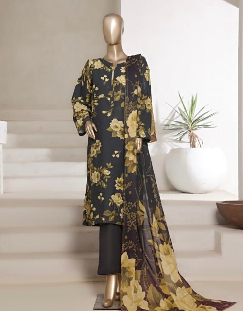 Sadabahar Printed Cotton Lawn Stitched 3 Piece Suit Summer Collection - D3