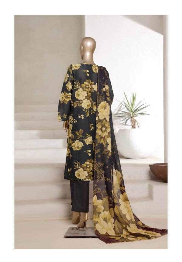 Sadabahar Printed Cotton Lawn Stitched 3 Piece Suit Summer Collection - D3 - Image 2