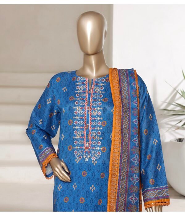 Sadabahar Printed Cotton Lawn Stitched 3 Piece Suit Summer Collection - D4 - Image 4