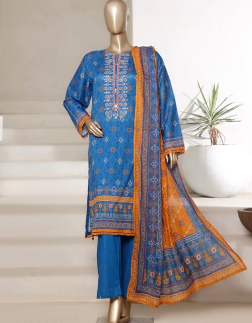 Sadabahar Printed Cotton Lawn Stitched 3 Piece Suit Summer Collection - D4