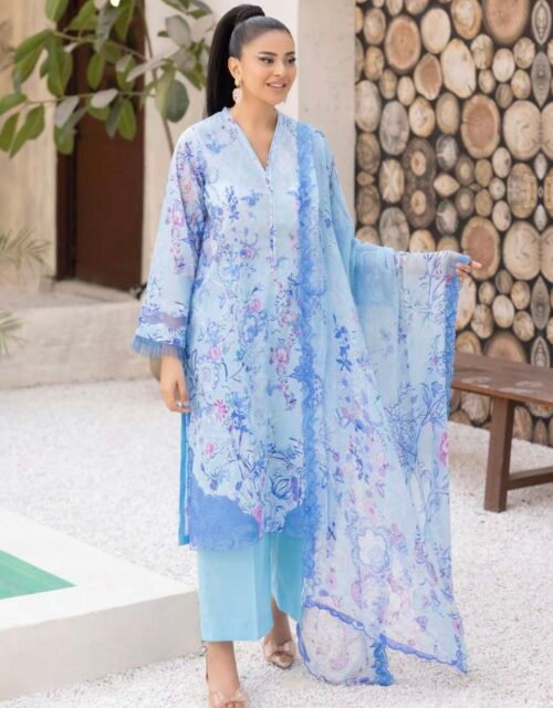 MISHAAL By Gull Jee - 3 PIECE UNSTITCHED EMBROIDERED LAWN EDITION - A01