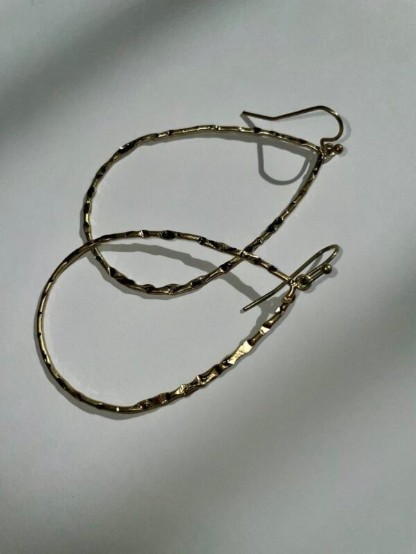 Imported Gold Teardrop Dangle Earrings by H&M - Image 2