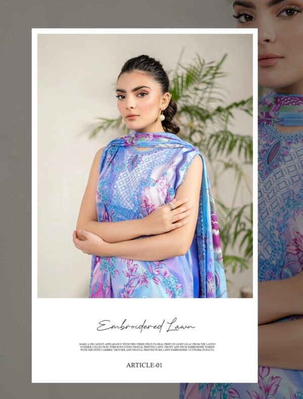 PRETTY PETALS by Gull Jee - Unstitched 3 Piece Collection' 25 Vol. 01 - A01 - Image 3