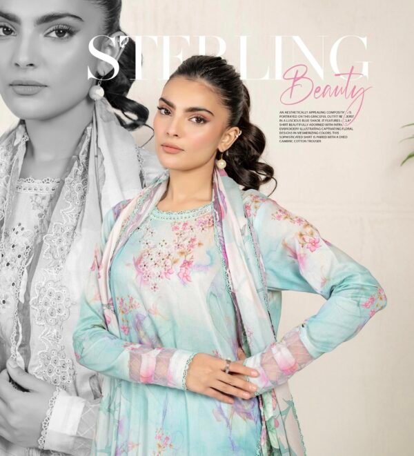 PRETTY PETALS by Gull Jee - Unstitched 3 Piece Collection' 25 Vol. 01 - A02 - Image 3