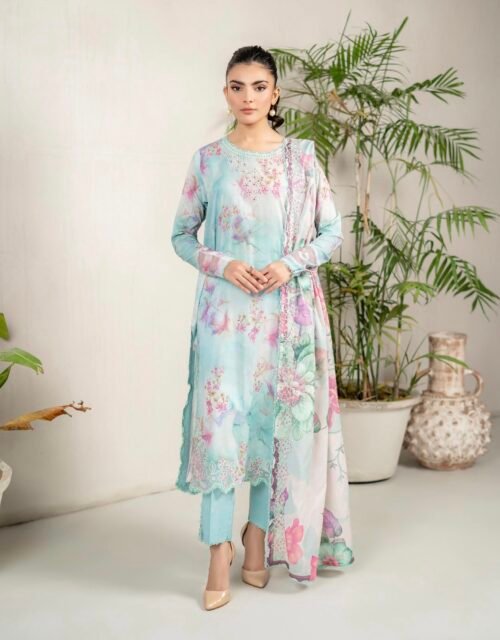 PRETTY PETALS by Gull Jee - Unstitched 3 Piece Collection' 25 Vol. 01 - A02