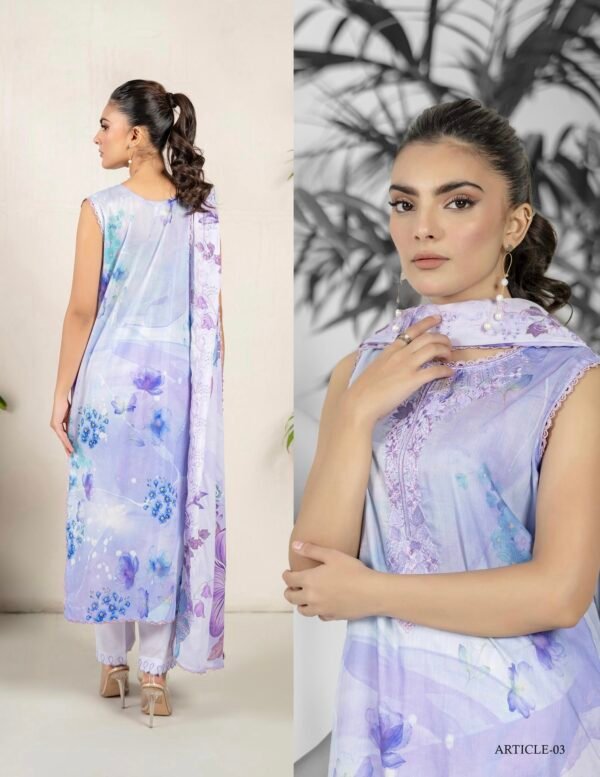 PRETTY PETALS by Gull Jee - Unstitched 3 Piece Collection' 25 Vol. 01 - A03 - Image 2