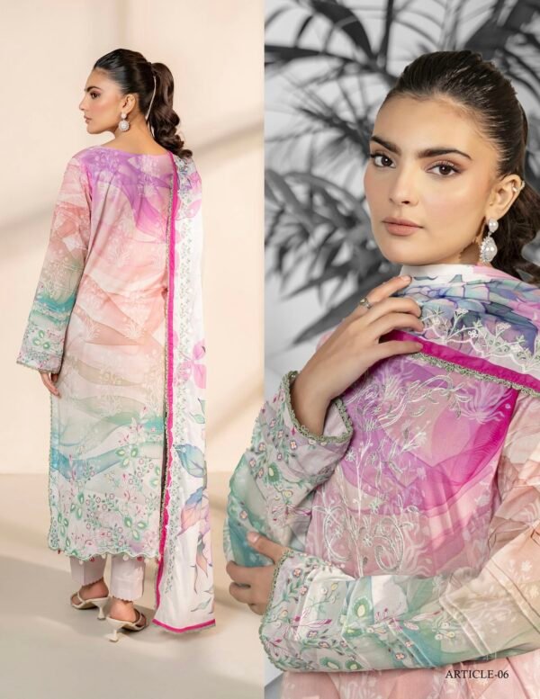 PRETTY PETALS by Gull Jee - Unstitched 3 Piece Collection' 25 Vol. 01 - A06 - Image 2