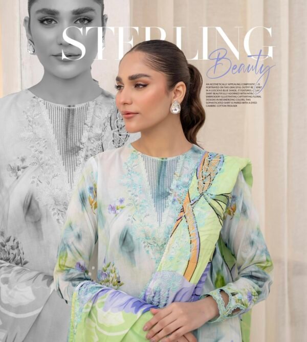 PRETTY PETALS by Gull Jee - Unstitched 3 Piece Collection' 25 Vol. 01 - A08 - Image 3