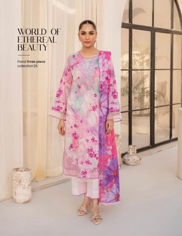 PRETTY PETALS by Gull Jee - Unstitched 3 Piece Collection' 25 Vol. 01 - A09