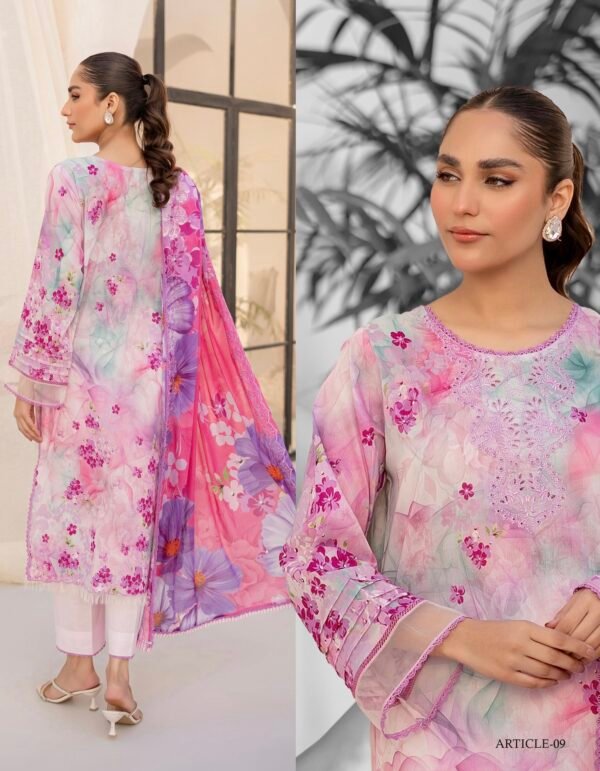 PRETTY PETALS by Gull Jee - Unstitched 3 Piece Collection' 25 Vol. 01 - A09 - Image 2