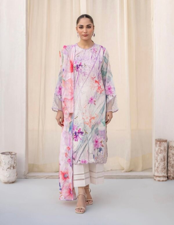 PRETTY PETALS by Gull Jee - Unstitched 3 Piece Collection' 25 Vol. 01 - A10