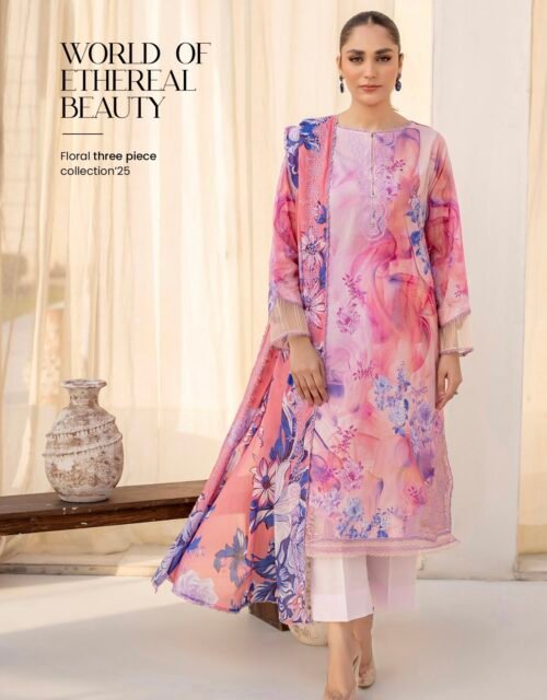 PRETTY PETALS by Gull Jee - Unstitched 3 Piece Collection' 25 Vol. 01 - A12