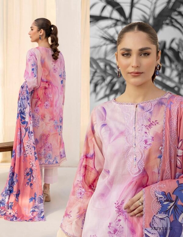 PRETTY PETALS by Gull Jee - Unstitched 3 Piece Collection' 25 Vol. 01 - A12 - Image 2