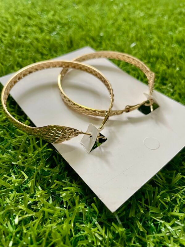 Imported Gold Hoop Earrings for Women - Image 2