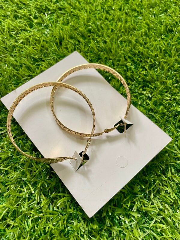 Imported Gold Hoop Earrings for Women - Image 3