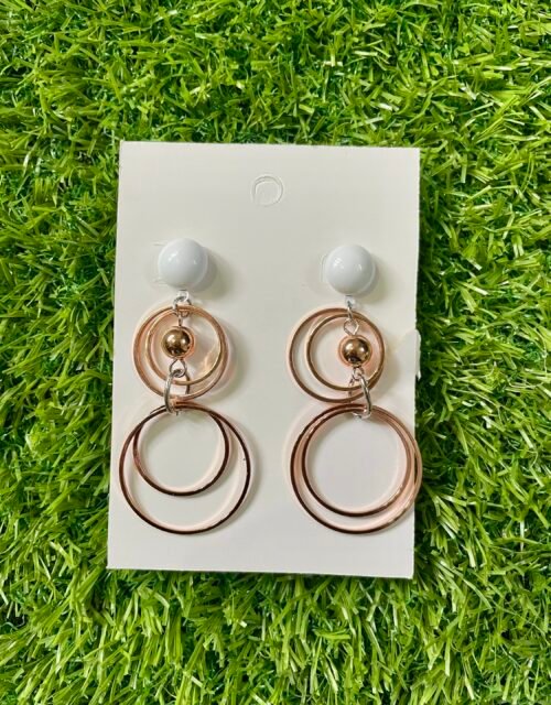 Imported Rose Gold Circle Earrings for Women