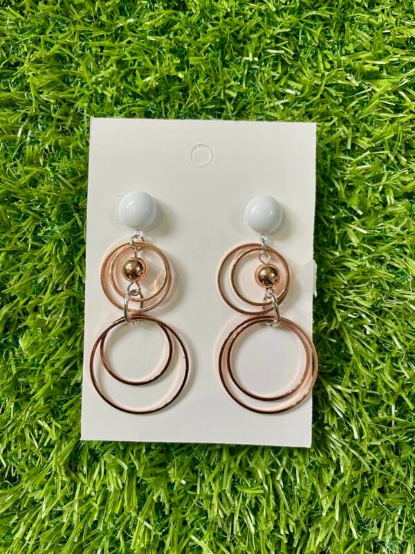 Imported Rose Gold Circle Earrings for Women