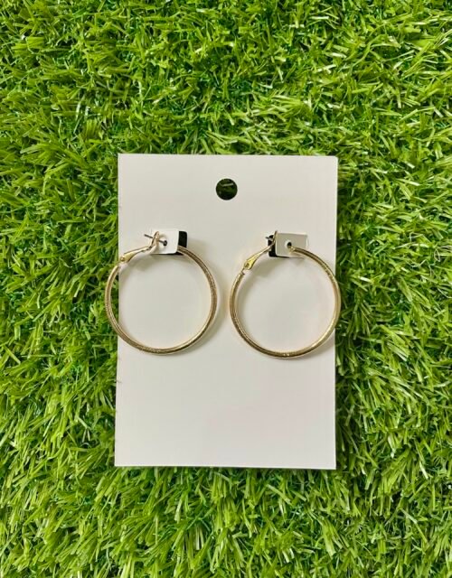 Imported Gold-Tone Hoop Earrings for Everyday Wear