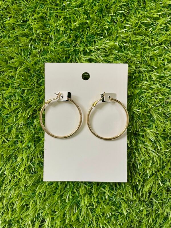 Imported Gold-Tone Hoop Earrings for Everyday Wear