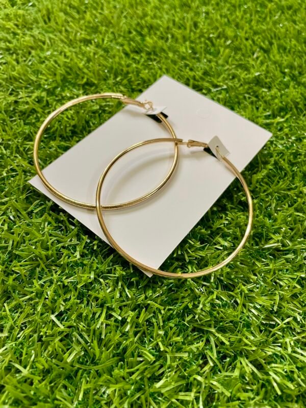 Imported Large Hoop Earrings - Gold