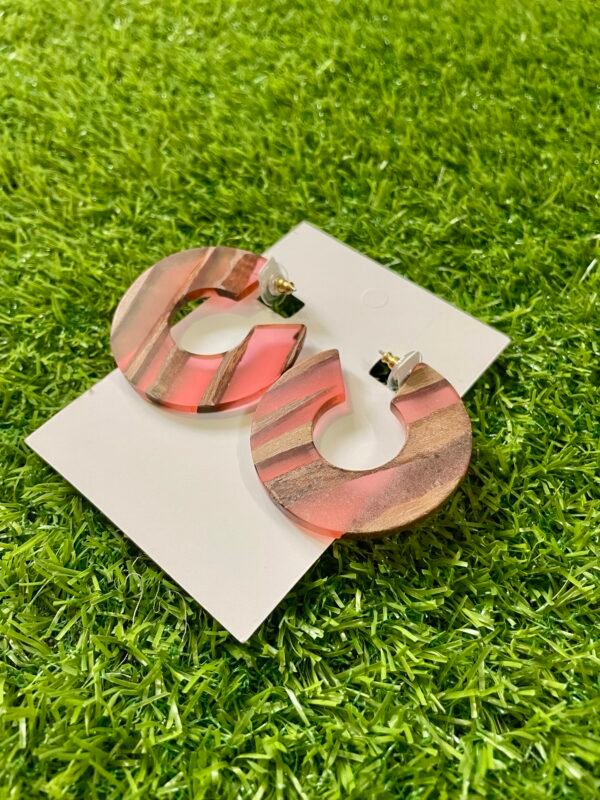 Premium Quality Swirled Resin Hoop Earrings